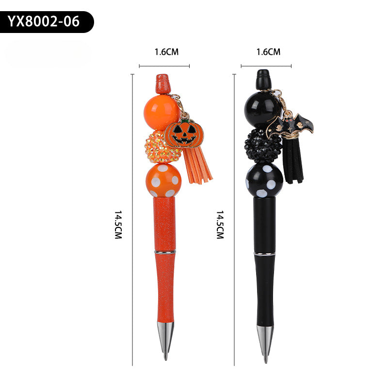 Wholesale Halloween Tassel Handmade Metal Bead Pen Ballpoint Pen