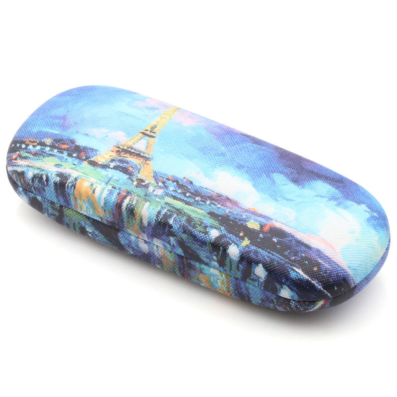 Oil painting vintage creative glasses case