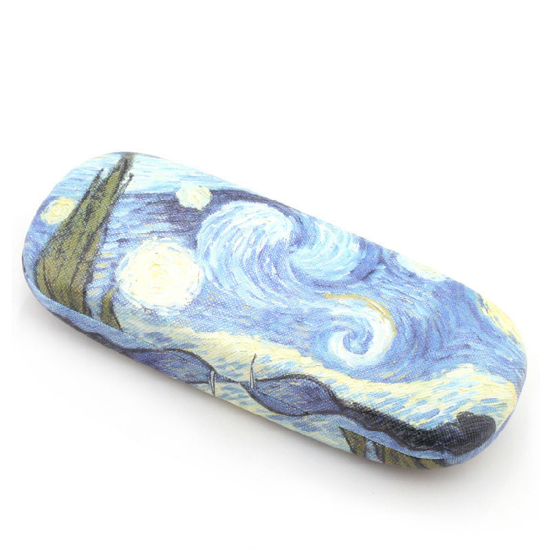 Oil painting vintage creative glasses case
