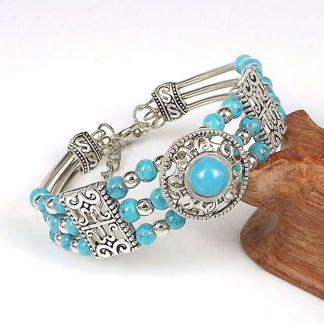 Wholesale Vintage Fashion Silver Bead Bracelet