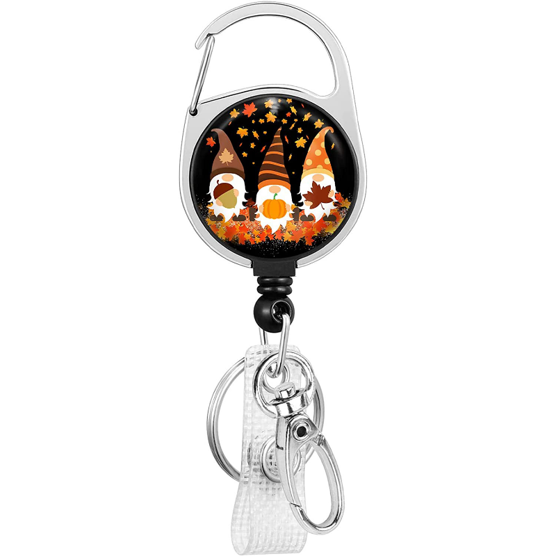 Wholesale ABS Halloween Pumpkin Roll Up Keychain