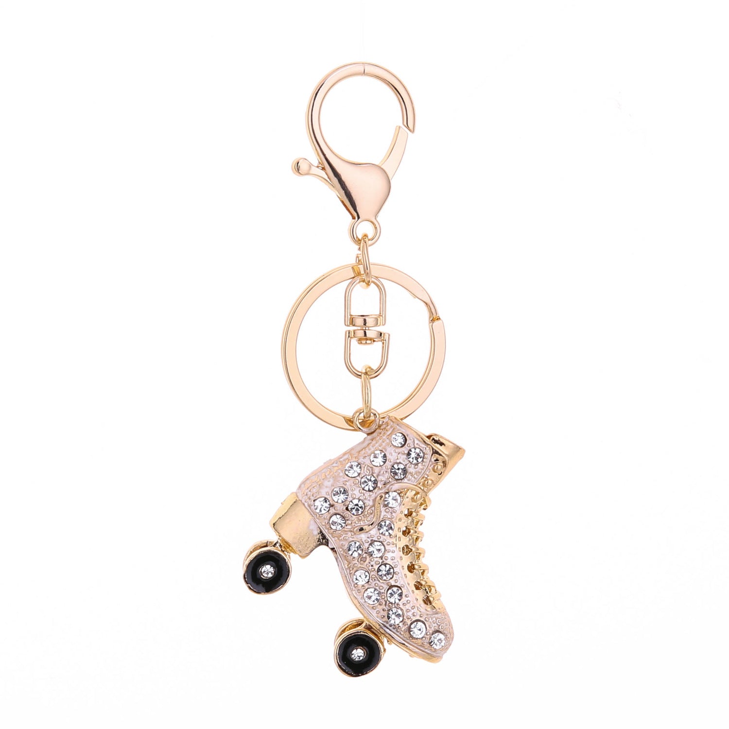 Wholesale Rhinestone Cute Skates Keychain