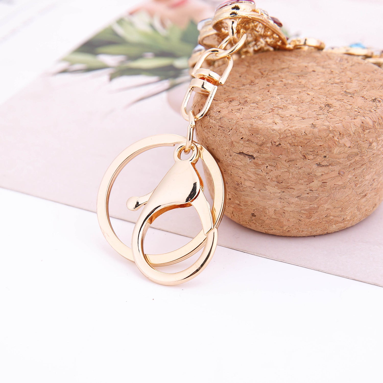 Wholesale Butterfly Crystal Rhinestone Keychain Alloy Metal Bag Charm Trendy Car Key Accessory Women S Gift