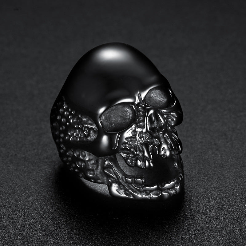 Wholesale Vintage Zombie Skull Titanium Steel Ring