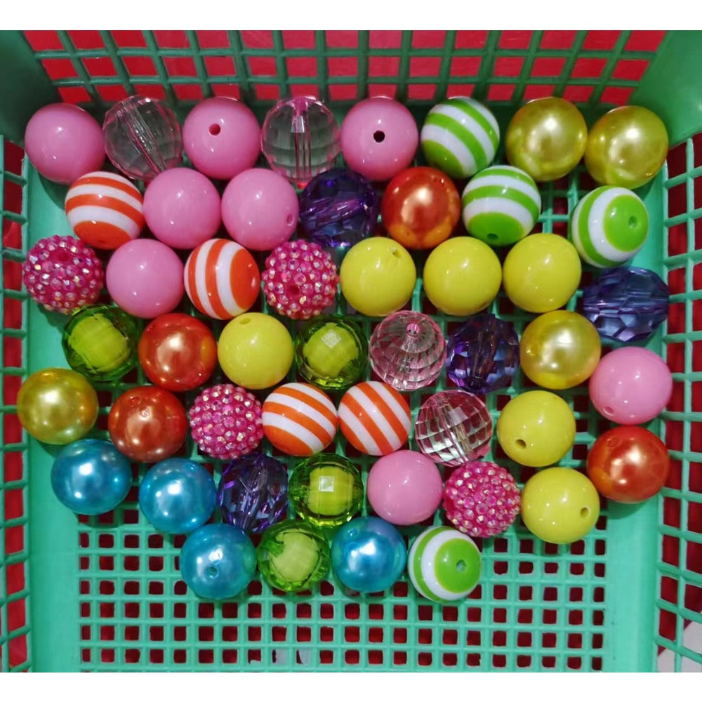 Wholesale 20MM Acrylic Pink Series Mixed Color Beads Combination