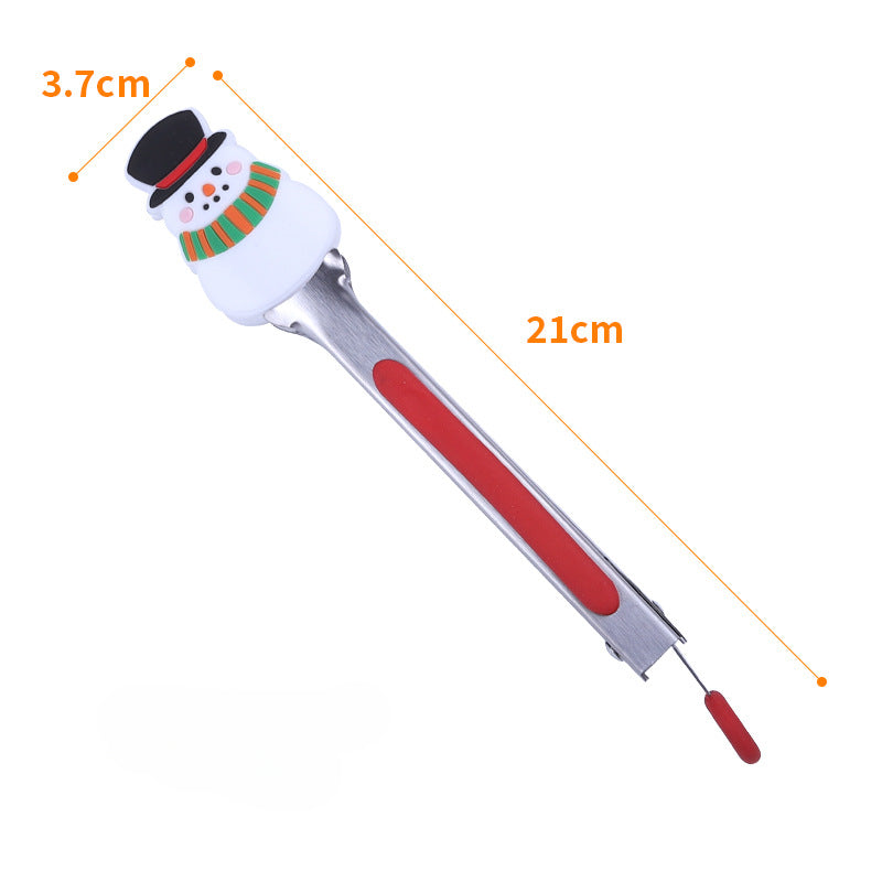 Wholesale Christmas Stainless Steel Food Tongs