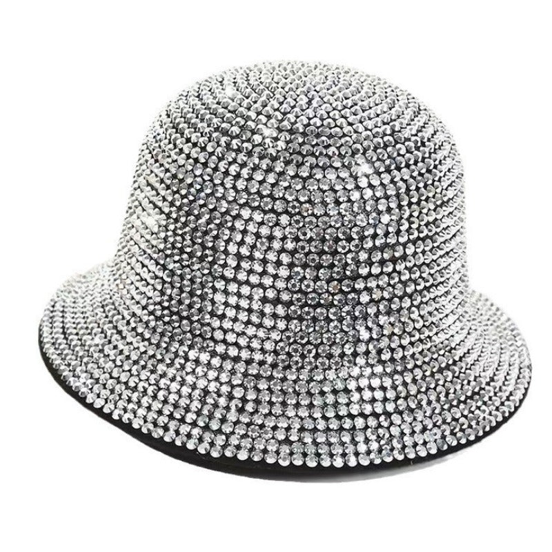 Wholesale Woolen Sparkling Diamond Performance Fisherman Hats