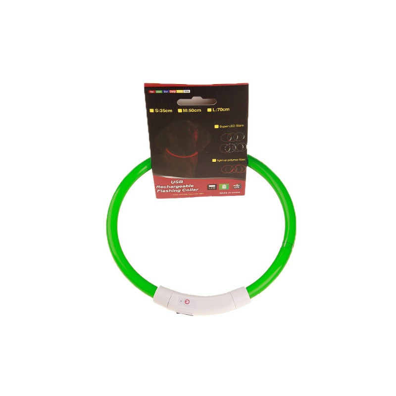 Wholesale Polyester LED Pet Luminous Collar USB Charging Collar