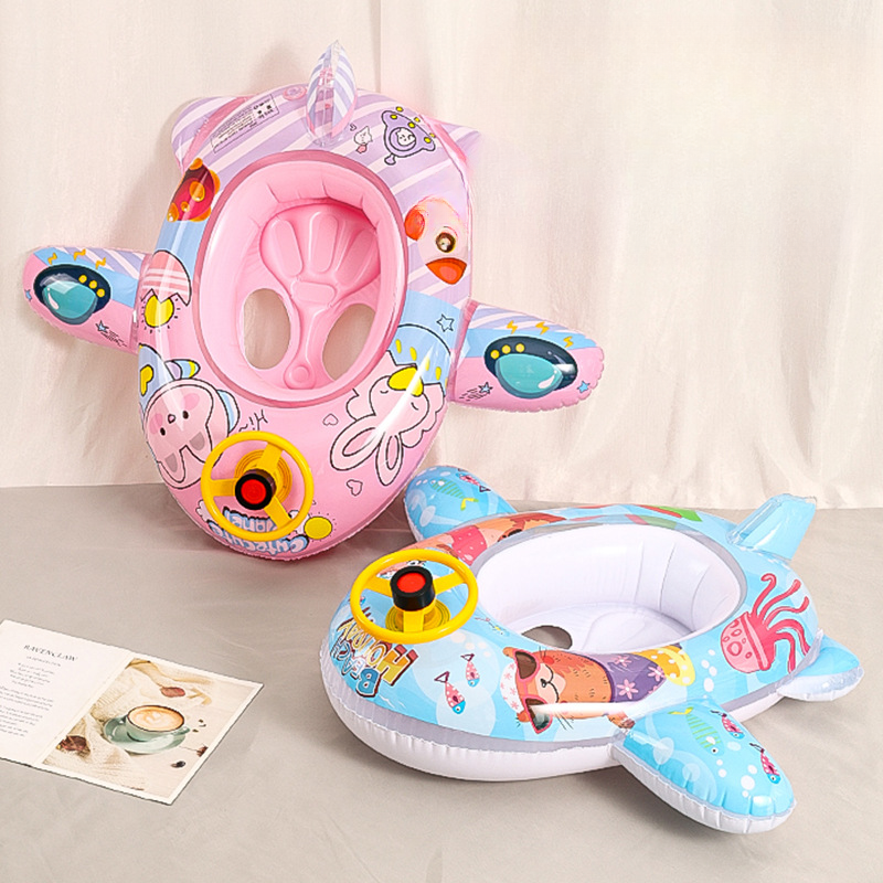 Anillo de natación de dibujos animados de dibujos animados inflables de los dinosaurios anti-rollover inflables