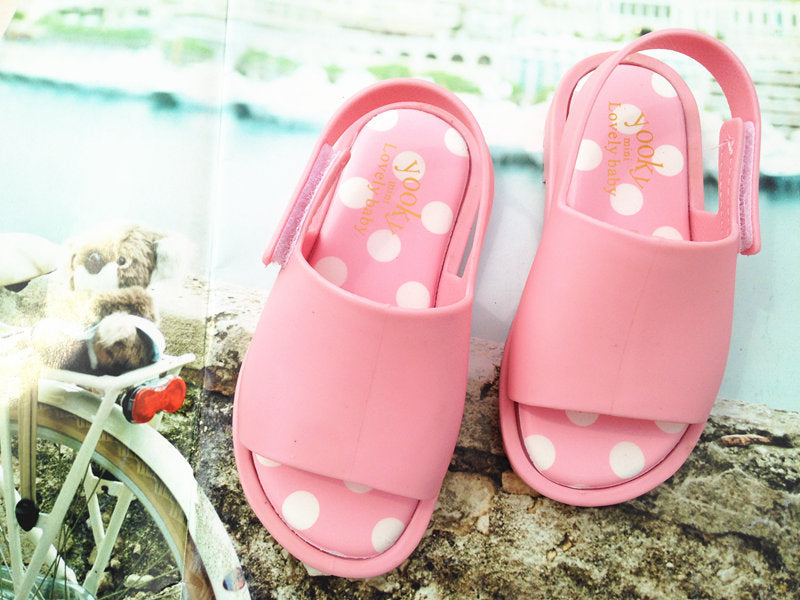 Wholesale PVC Polka Dot Kids Sandals