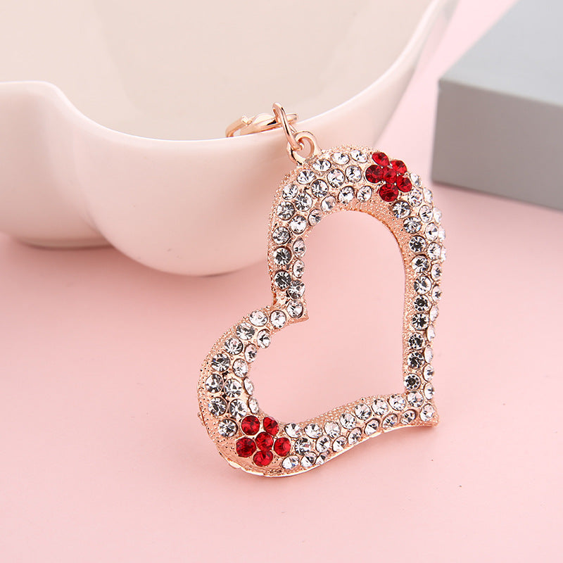 Wholesale Pearl Inlaid Diamond Alloy Crown Keychain