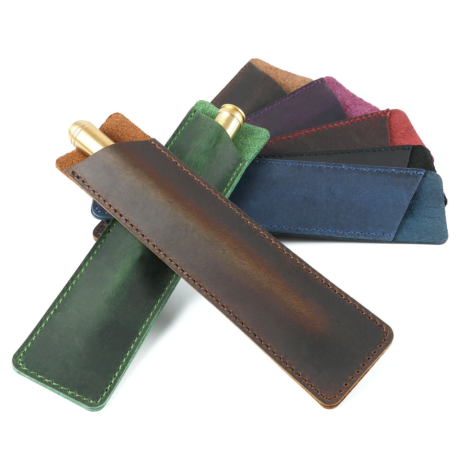 Wholesale Handmade Genuine Leather Creative Fashion Pencil Case