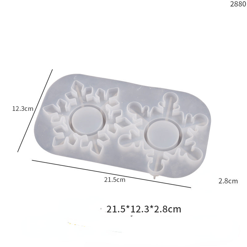 Wholesale DIY Resin Crystal Drop Glue Christmas Snowflake Mold