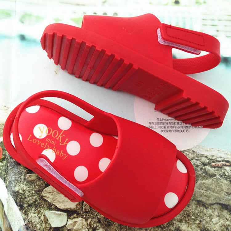 Wholesale PVC Polka Dot Kids Sandals