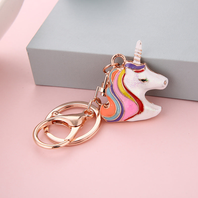 Wholesale Trendy Flying Horse Metal Keychain Car Key Ring Bag Charm Decorative Accessory