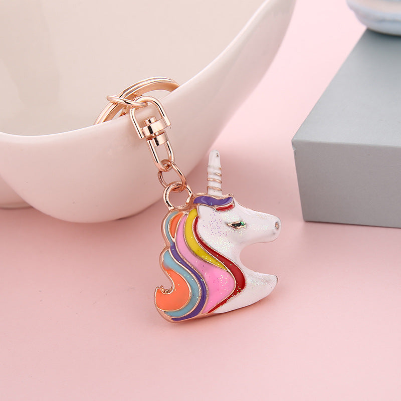 Wholesale Trendy Flying Horse Metal Keychain Car Key Ring Bag Charm Decorative Accessory
