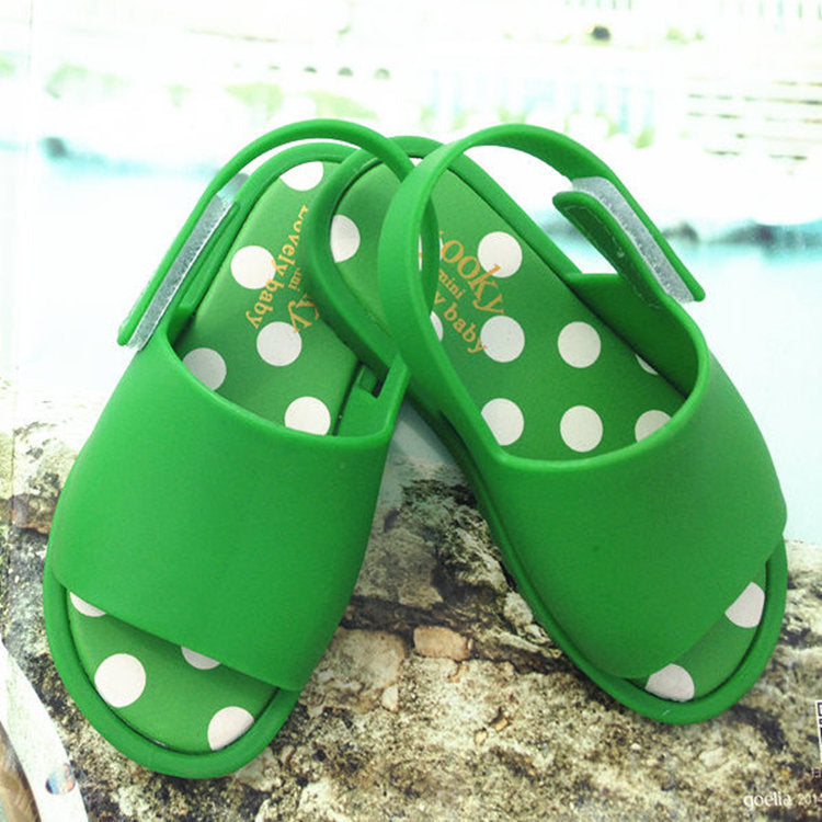 Wholesale PVC Polka Dot Kids Sandals