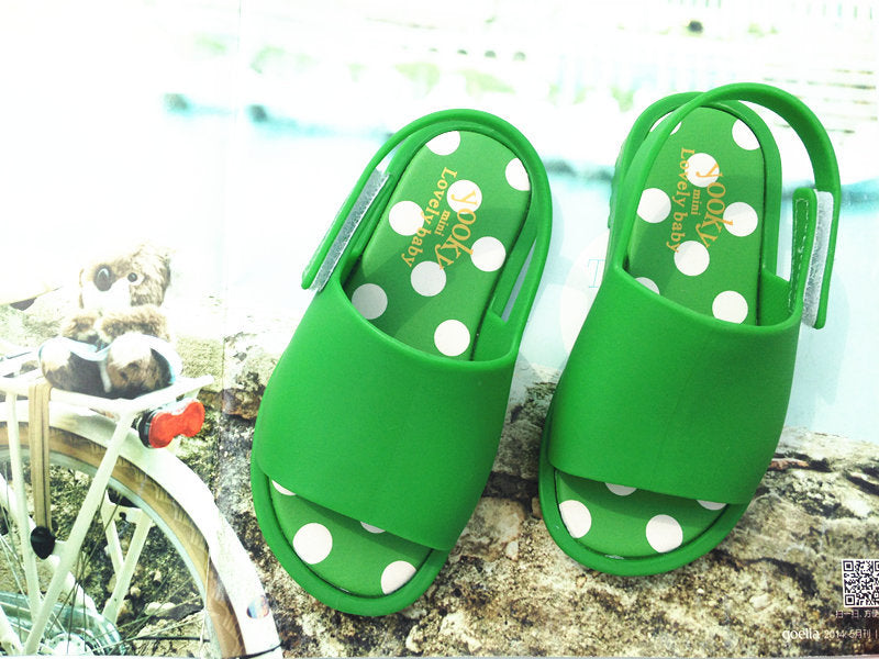 Wholesale PVC Polka Dot Kids Sandals