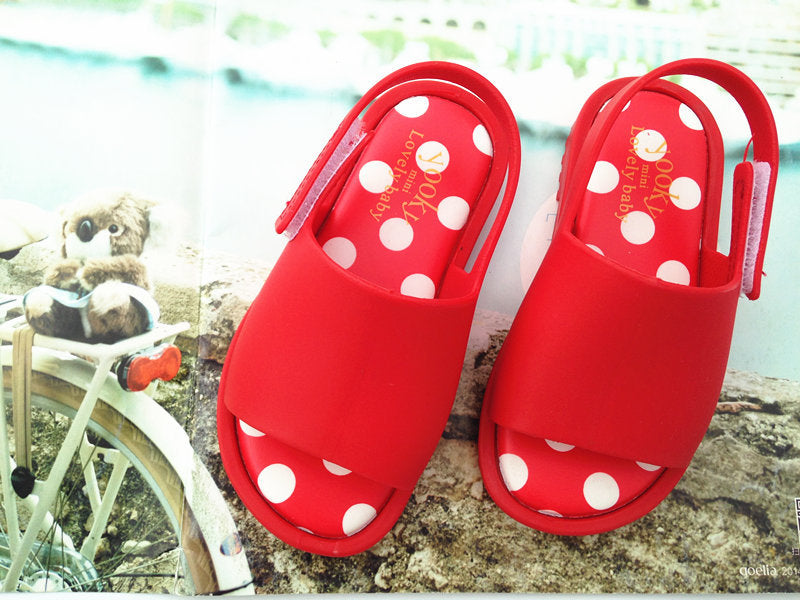 Wholesale PVC Polka Dot Kids Sandals