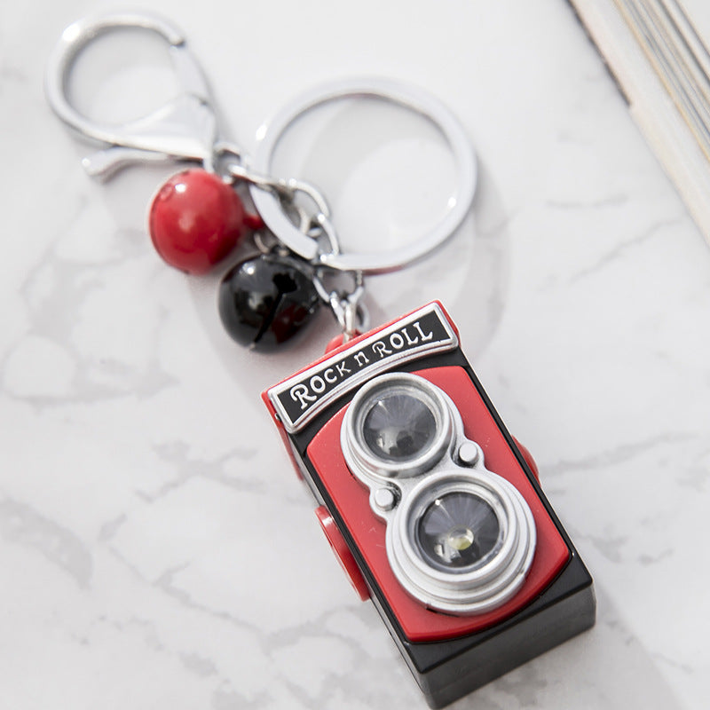 Wholesale camera pendant LED sounding luminous keychain