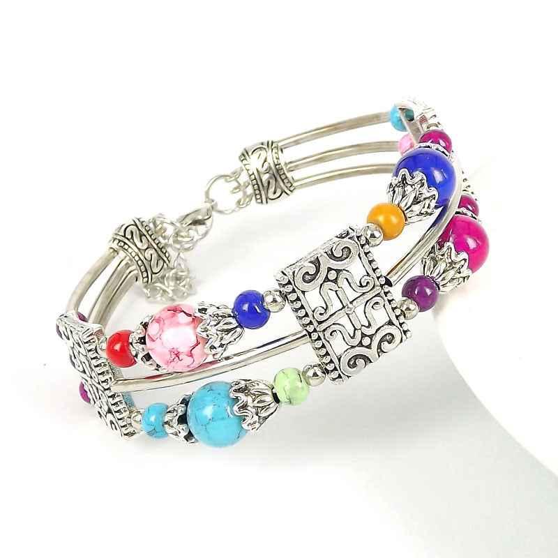 Wholesale Vintage Fashion Silver Bead Bracelet