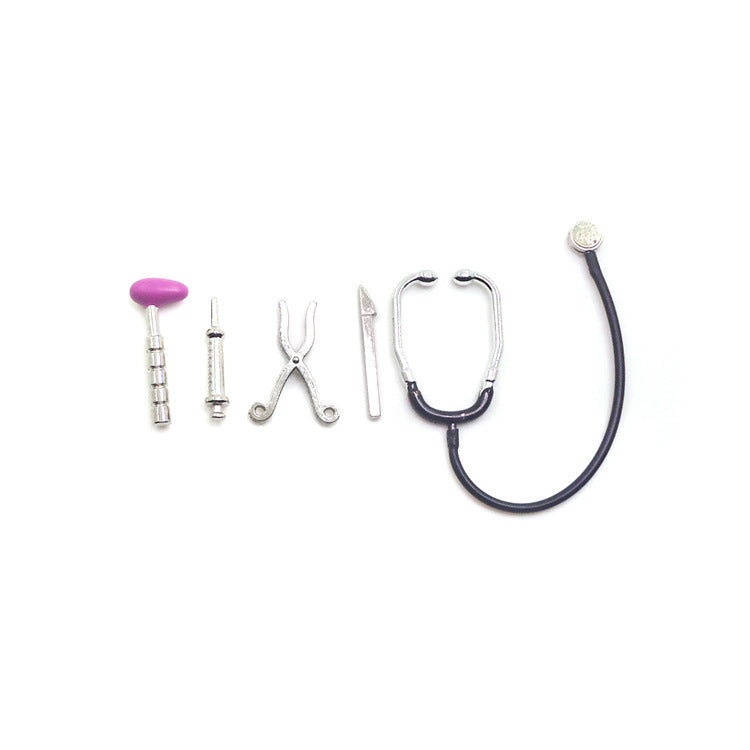 Wholesale 1:12 doll house accessories dollhouse mini medical appliance earpiece simulation stethoscope model