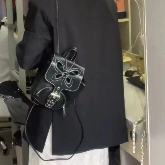 Wholesale Bowknot Y2k Mini Hollow PU Backpack