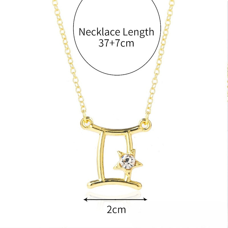 Wholesale of Twelve Constellations Alloy Necklaces
