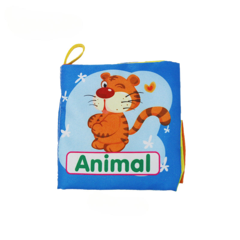 Wholesale Baby English Phonetic Paper Palm Cloth Book Early Education Toy Digital Shape Animal Cognition Book