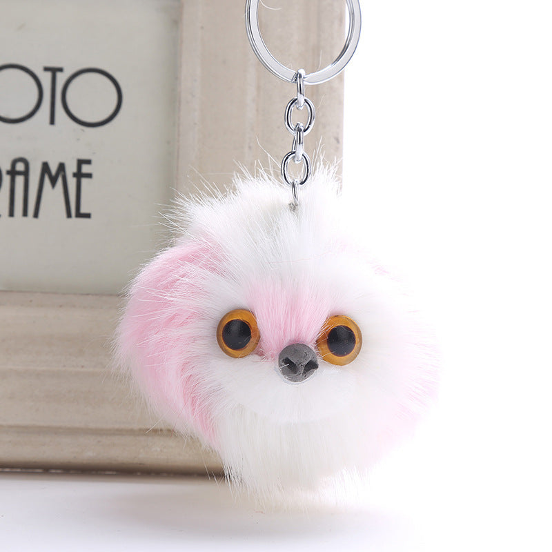 Wholesale Puppy Fur Ball Keychain