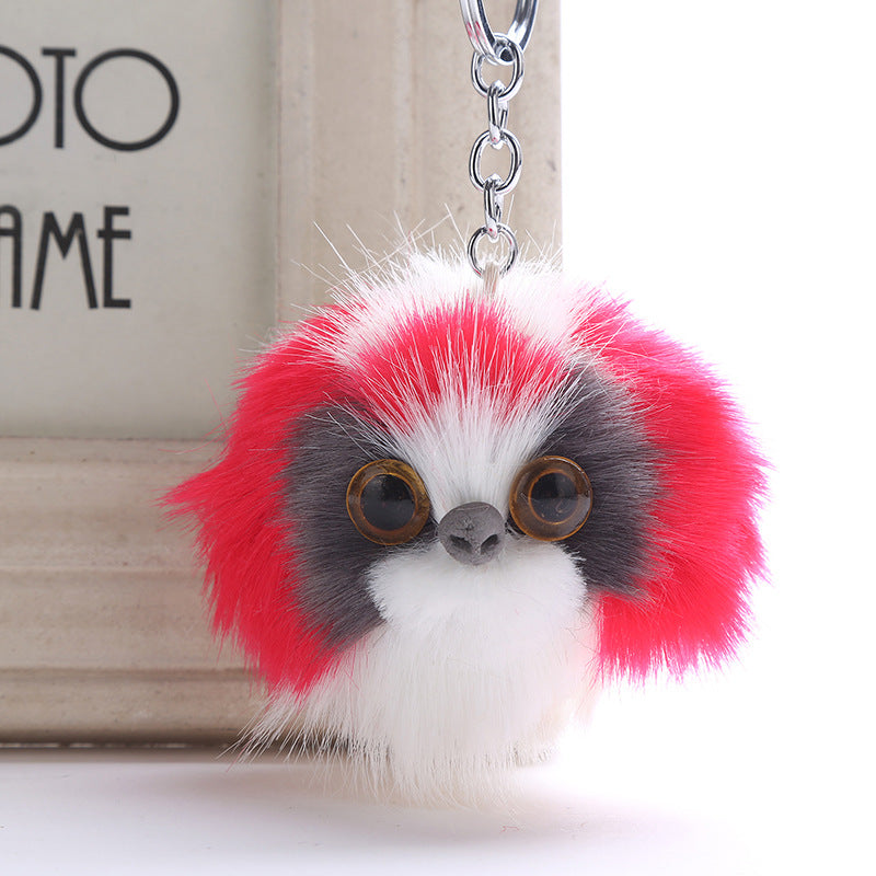 Wholesale Puppy Fur Ball Keychain