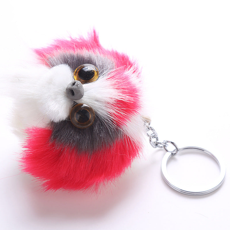 Wholesale Puppy Fur Ball Keychain