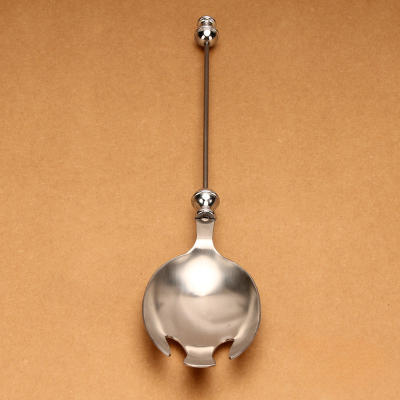 Wholesale Beadable Utensils DIY Stainless Steel Salad Spoon Fruit Western Food Large Fork Spoon Tableware