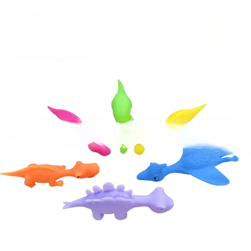 Wholesale 10PCS Ejection Dinosaur Fun Decompression TPR Toys