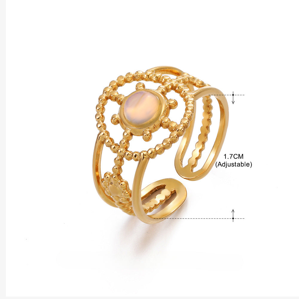 Wholesale Titanium Steel Turquoise Ring