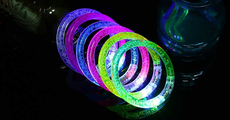 Wholesale Acrylic Colorful LED Bracelets