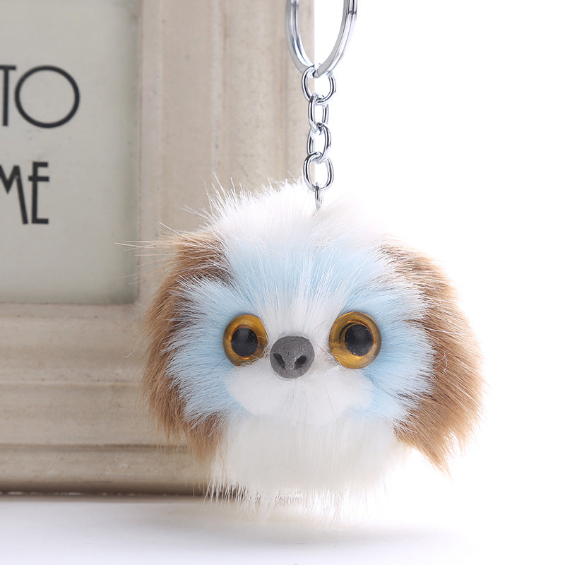 Wholesale Puppy Fur Ball Keychain