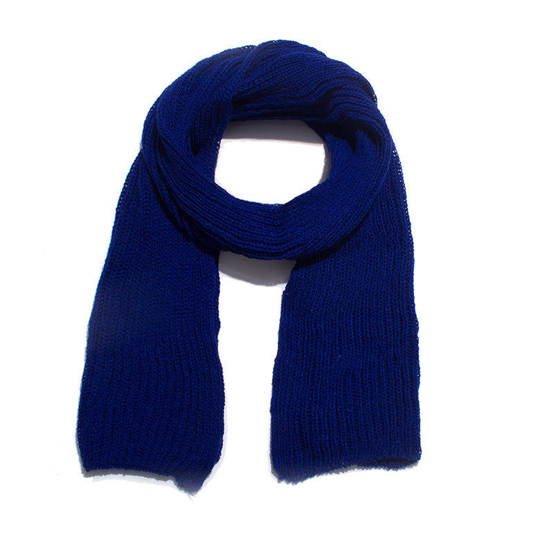 Wholesale Autumn and Winter Extended Knitted Solid Color Woolen Scarves
