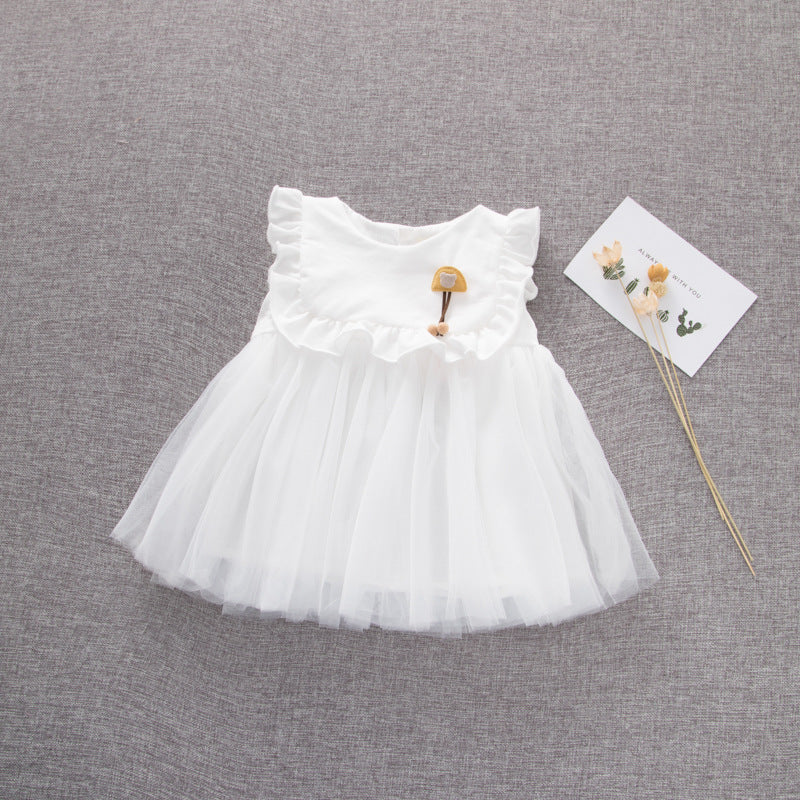 Wholesale Stylish Cotton Princess Dress For Baby Girls Korean Summer Outfit
