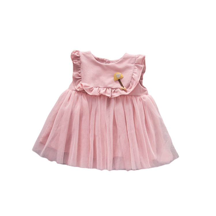 Wholesale Stylish Cotton Princess Dress For Baby Girls Korean Summer Outfit