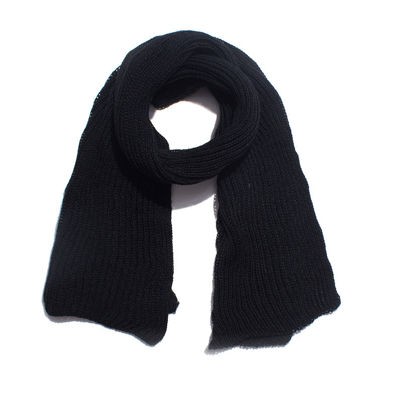 Wholesale Autumn and Winter Extended Knitted Solid Color Woolen Scarves