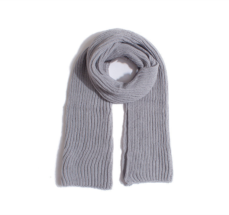 Wholesale Autumn and Winter Extended Knitted Solid Color Woolen Scarves