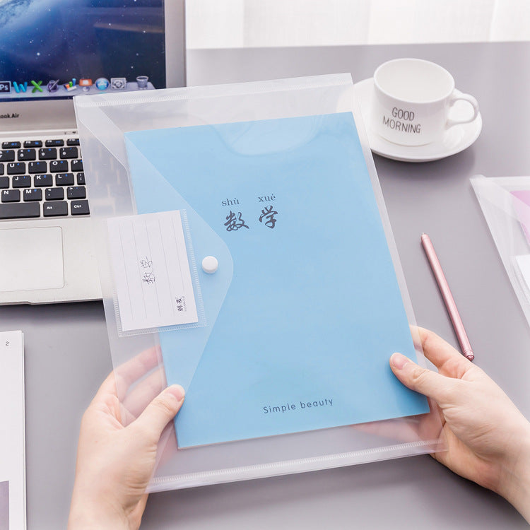 Wholesale PVC A4 Snap Button Document Bag