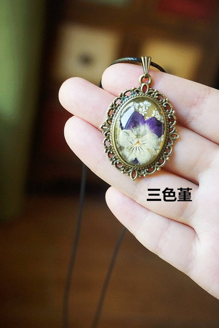 Wholesale Handmade Vintage Lace Real Flower Immortal Flower Hairpin Brooch Bracelet Necklace