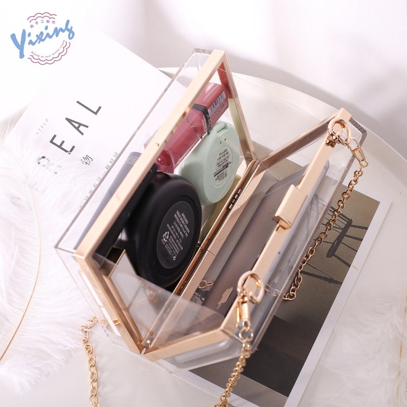 Wholesale Acrylic Small Square Bag Summer Candy Color Transparent Box Handbag