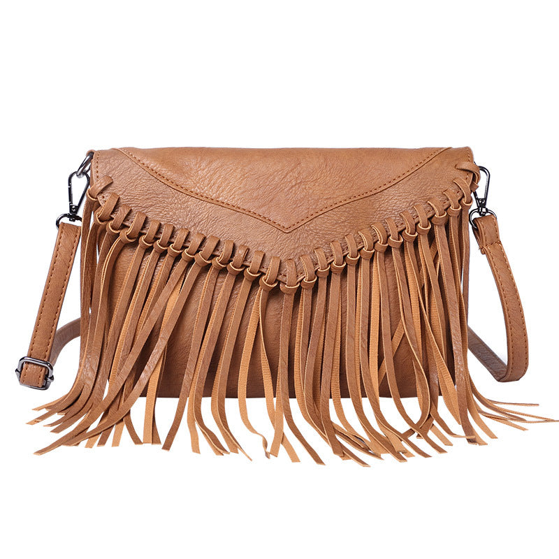 Wholesale PU Envelope Tassel Bag