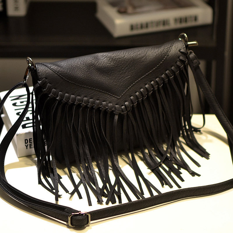 Wholesale PU Envelope Tassel Bag