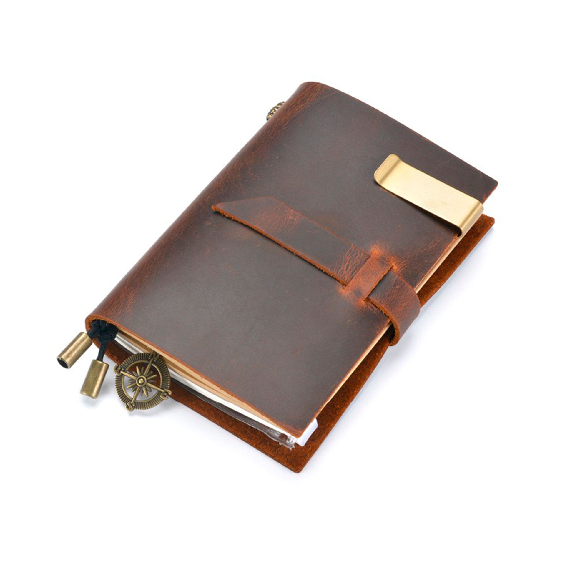 Wholesale Vintage Insert Genuine Leather Handmade Loose-leaf Notebook