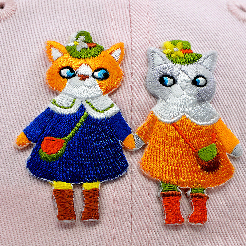 Wholesale New Duck Tongue Baseball Cap Cartoon Embroidery Pink Cap