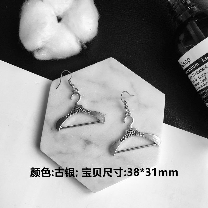 Wholesale Punk Fun Handcuffs Rose Coin Blade Hanger Earrings